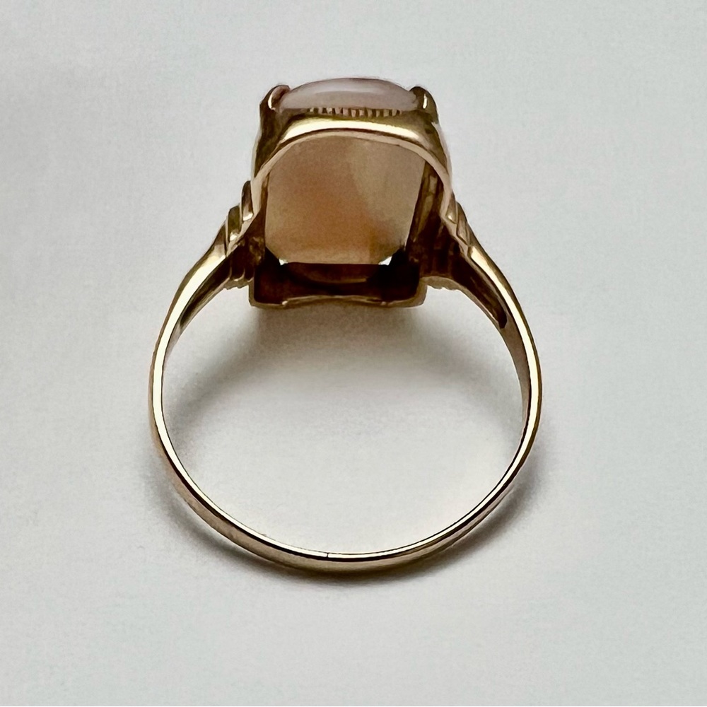 10k Vintage Rose Gold and Dendritic Agate Ring - Picture 6 of 10